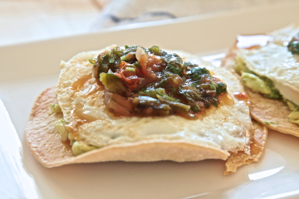 Breakfast tostada with salsa