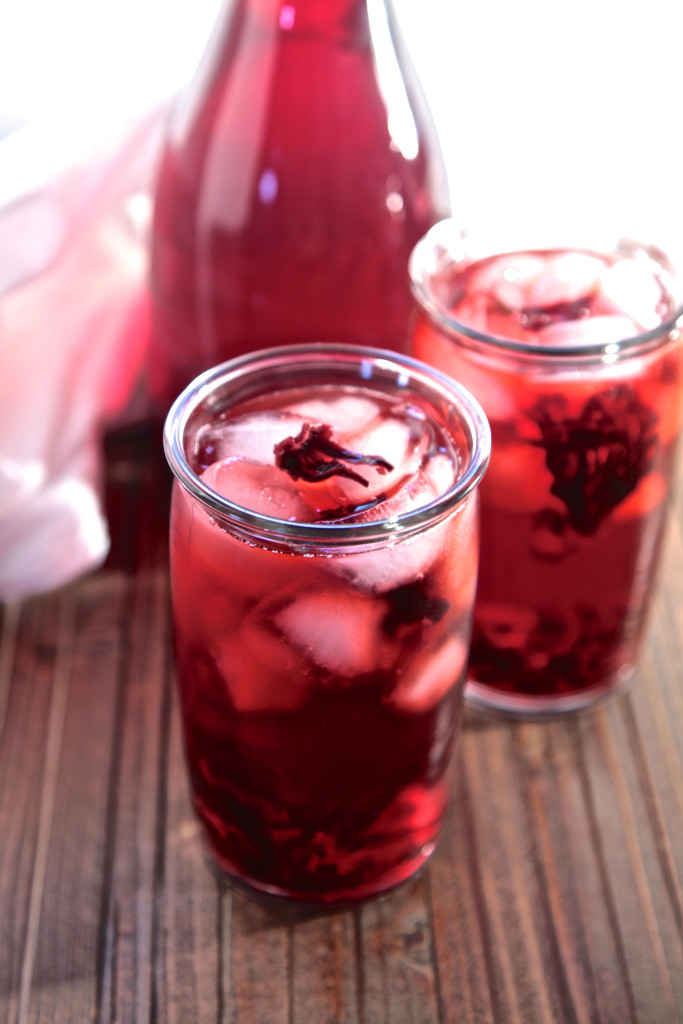 Hibiscus water (agua de jamaica)